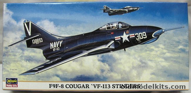 Hasegawa 1/72 Grumman F9F-8 Cougar VF-113 Stingers, 00160 plastic model kit